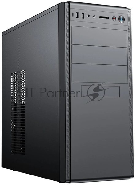 Корпус Foxline FL-886-U3C, Midi-Tower, чёрный, без вентиляторов в комплекте