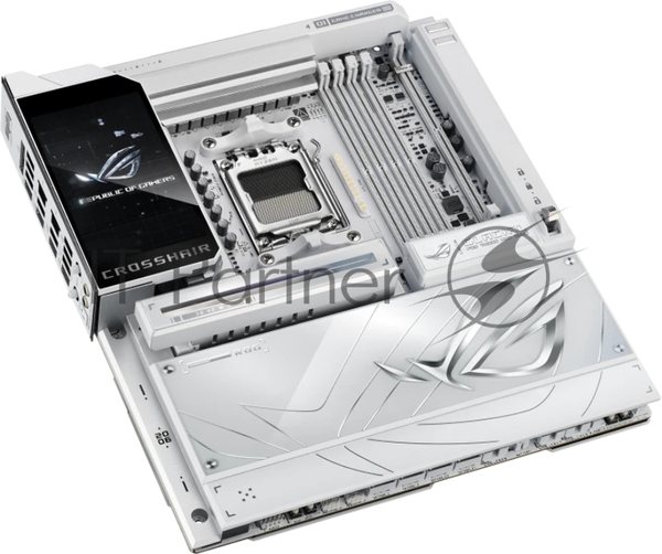 Материнская плата ASUS ROG CROSSHAIR X870E GLACIAL, AM5, AMD X870E, 4xDDR5, 4xSATA, 7xM.2, 2xPCIe 5.0 x16, 2x10Gb LAN, Wi-Fi 7, Bluetooth 5.4, 2xUSB-C 40Gbps (USB4 / Gen3x2), 4xUSB-C 10Gbps, 8xUSB-A 10Gbps, 2x3.5 мм, 7.1, E-ATX