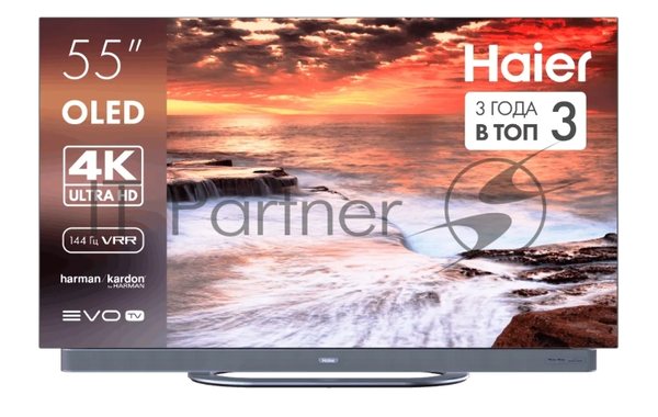 Телевизор Haier 55" DH1VM9D03RU S9 Ultra+ серый/черный OLED 4K UHD 144Hz Android TV 3GB/24GB