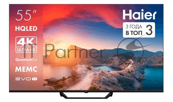 Телевизор Haier 55" DH1VMQD03RU S2 Pro черный HQLED 4K UHD 60Hz Android TV 2GB/32GB