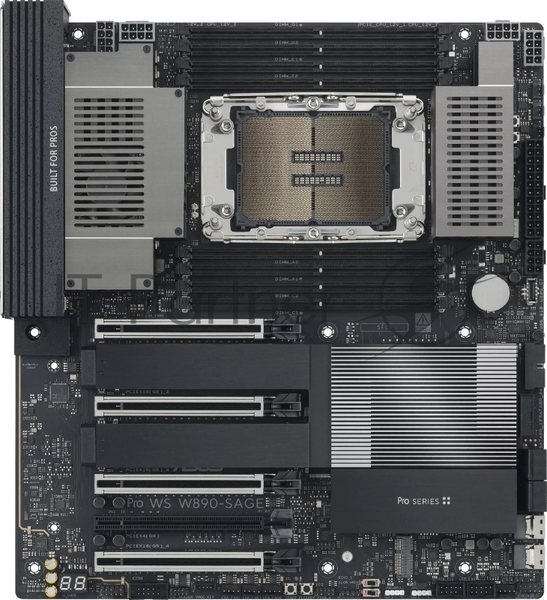 Серверная материнская плата ASUS PRO WS W890-SAGE, 1xLGA 4710-2, Intel W890, 8xDDR5, 4xSATA, 4xM.2, 4xPCIe 5.0 x16, 1xPCIe 4.0 x16, 2xDP, 1x2.5Gb LAN, 1x10Gb LAN, 2xUSB-C 40Gbps (USB4 / Gen3x2), 6xUSB-A 10Gbps, 2xUSB-A 2.0, 7.1, SSI CEB