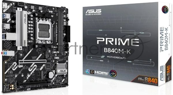 Материнская плата Asus PRIME B840M-K Socket AM5 AMD B840 2xDDR5 mATX AC`97 8ch(7.1) 2.5Gg RAID+HDMI