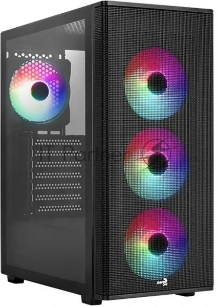 Корпус AeroCool Designer-G-BK-v2, Midi-Tower, чёрный, 4 x 120 мм