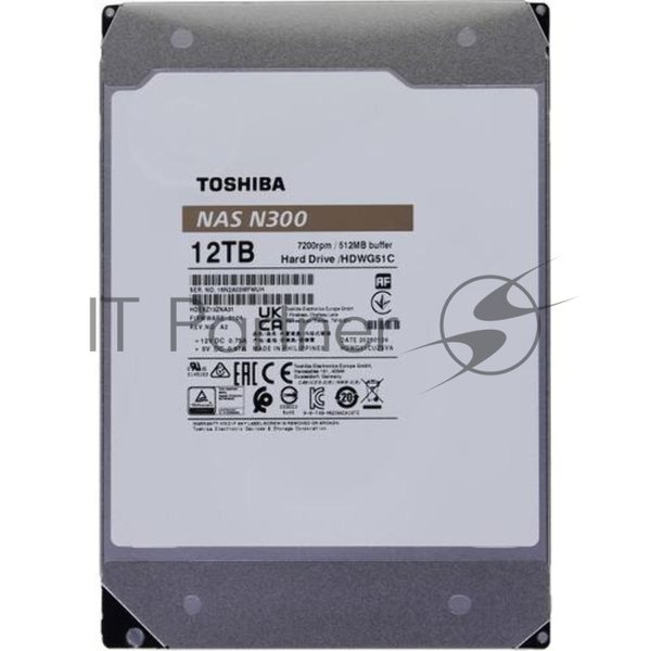 Жесткий диск HDD Toshiba N300 12Tb 7200rpm SATA 512Mb 3.5"