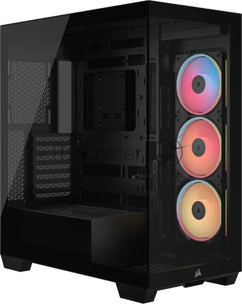 Корпус Corsair iCUE Link 3500X LX-R RGB Black, Midi-Tower, чёрный, 3 x 120 мм