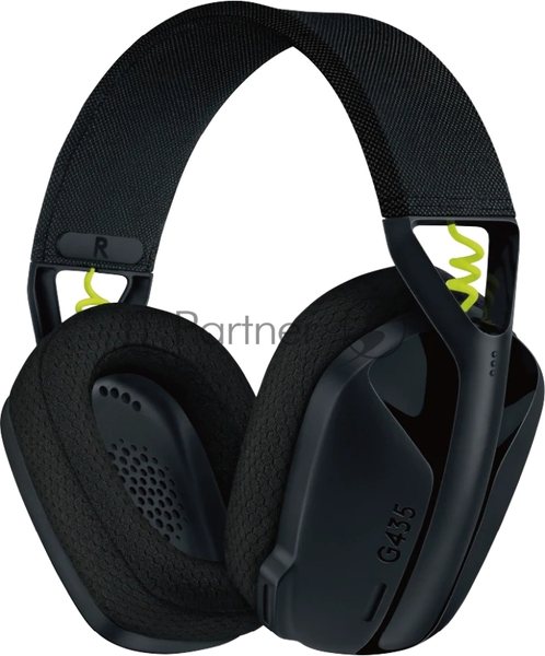 Гарнитура Logitech G435 чёрный-жёлтый, беспроводная, радиоканал, до 18 ч