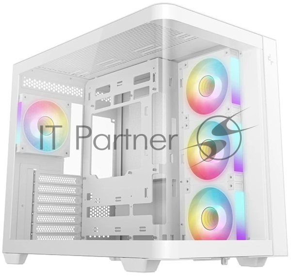 Корпус DeepCool CG530U 4F White, Midi-Tower, белый, 4 x 120 мм