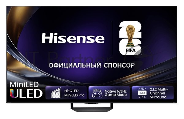 Телевизор Hisense 65" 65U7S PRO черный Mini LED 4K UHD 165Hz Smart TV