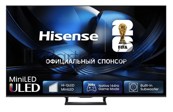 Телевизор Hisense 75" 75U7S серый, 4K UltraHD, 3840x2160 Mini LED, Smart TV