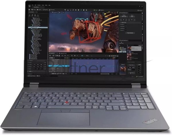 Ноутбук Lenovo ThinkPad P16 G2 Intel Core i7-14700HX/16Gb/SSD512Gb/RTX2000 8Gb/16"/IPS/WUXGA/1920x1200/60Hz/Win11Pro/Storm Grey (21FBA0R7CD)