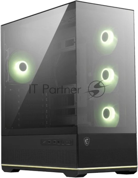 Корпус MSI MAG PANO 110R PZ, Mid-Tower, чёрный, 4 x 120 мм