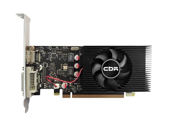 Видеокарта CBR GeForce GT 1030, 2 GB GDDR5, 64 bit, DisplayPort, HDMI, GPU 1228 MHz