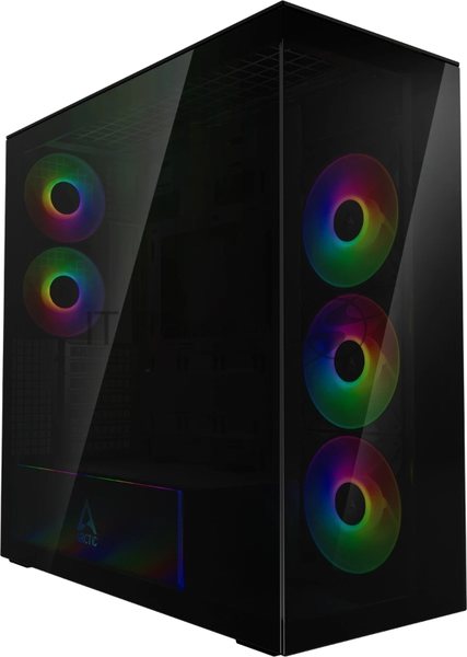 Корпус Arctic Xtender, Midi-Tower, чёрный, 3 x 140 мм, 2 x 120 мм