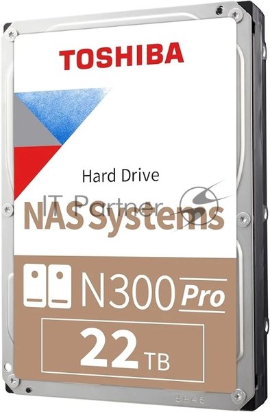 Жесткий диск HDD Toshiba N300 Pro 22Tb 7200rpm SATA-III 1024Mb 3.5"