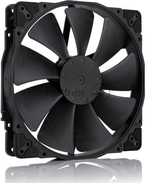 Вентилятор корпусной Noctua NF-A20 PWM chromax.black, 200 мм, 350-800 об/мин, 18.1 дБ, 4-pin PWM, без подсветки, черный
