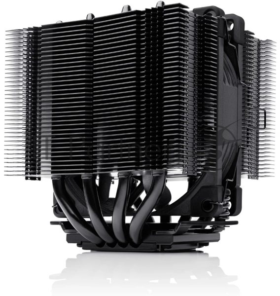 Кулер для процессора Noctua NH-D9L chromax черный, 92 мм, медь, 0-2000 об/мин, 22.8 дБ, 4 pin PWM, 140 Вт, высота 110 мм