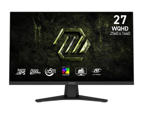 Монитор MSI 27" MAG 274QF E20, 16:9, IPS, QHD, 0,5ms, 300cd, 200Hz, HDMI, DP