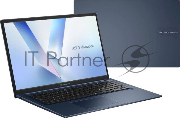 Ноутбук Asus Vivobook 17 X1704MA-AU035/17.3"/IPS/Intel Core 7 350/16Gb/512Gb SSD/Intel Graphics/без ОС/синий/2.1kg