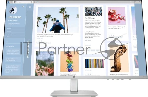 Монитор HP 27" Series 5 527sh серебристый/черный IPS LED 16:9 HDMI матовая HAS Piv 300cd 178гр/178гр 1920x1080 VGA FHD 3.2кг