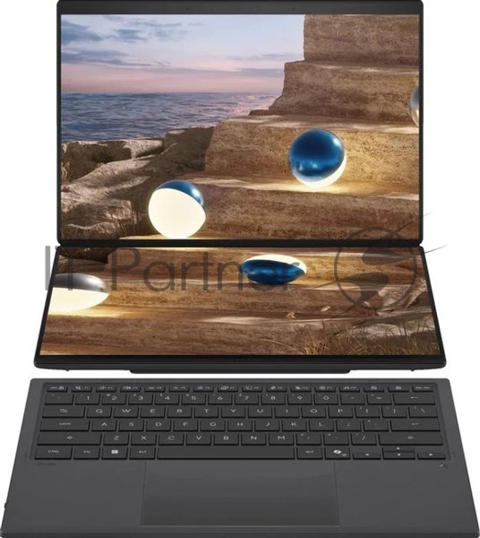 Ноутбук ASUS ZenBook Duo UX8407AA-SN363X/14"/OLED/Intel Core Ultra 9 386H/32GB/1024GB SSD/Intel Graphics/Windows 11 Pro/серый/1.65kg