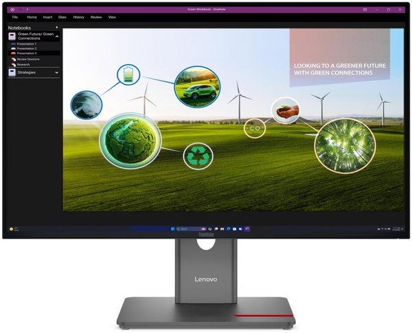Монитор 27" Lenovo ThinkVision P27Q-40 IPS 2560x1440, 120 Гц, 6 мс, 16:9, 350 кд/м², HDMI, DisplayPort, USB Type-C, HDR10, Flicker Free, Low Blue Light, черный