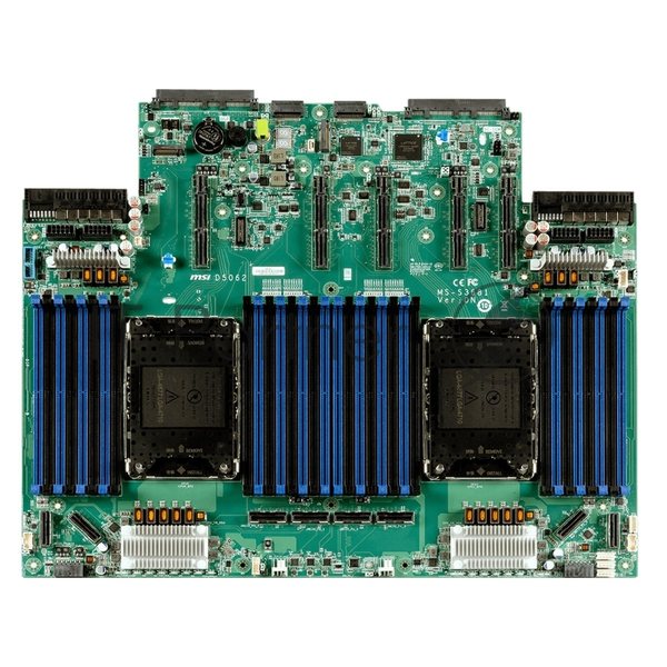 Материнская плата MSI D5062, LGA 4710, SoC, 32xDDR5, 2xM.2 PCIe 5.0, 5xPCIe 5.0 x16 (MXIO), 8xPCIe 5.0 x8 (MCIO), 1xGb LAN, 1xUSB 3.2 Gen 1 (internal), DC-MHS M-FLW