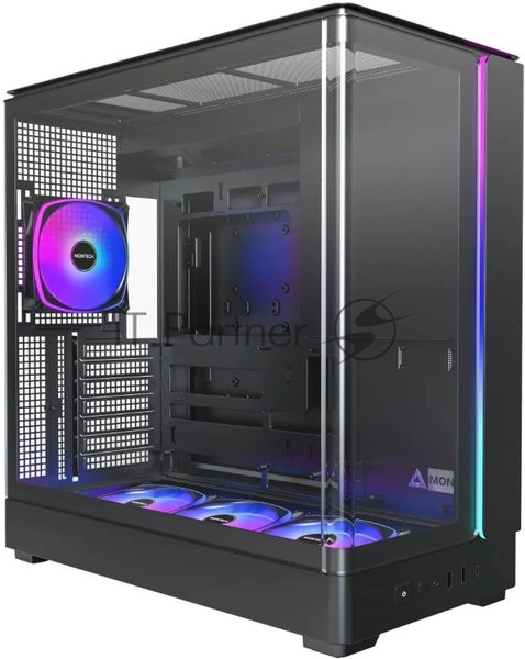 Корпус MONTECH ATX KING 45 PRO, Mid-Tower, черный, 4 x 120 мм