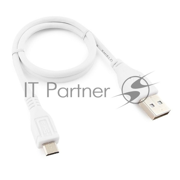 Кабель Gembird/Cablexpert AM/microBM 5P, 0.5м, экран, белый, пакет