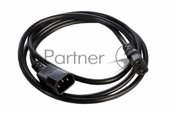Шнур питания с заземлением IEC 60320 C13/IEC 60320 C14, 10А/250В (3x1,0), 3 м. (R-10-Cord-C13-C14-3)