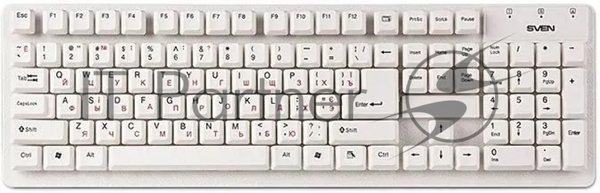 Клавиатура проводная SVEN Standard 301 USB белая