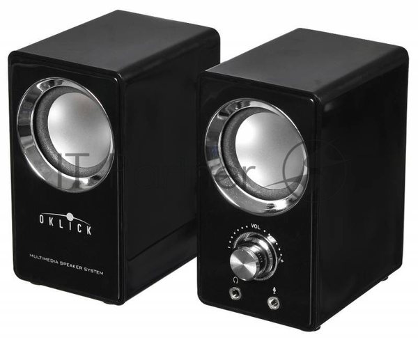 Акустическая система Oklick OK-116 2.0 черный 6Вт