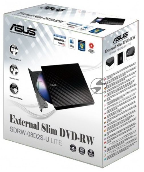 Оптический привод внешний DVD-RW Asus SDRW-08D2S-U LITE/WHT/G/A ASUS белый USB внешний RTL