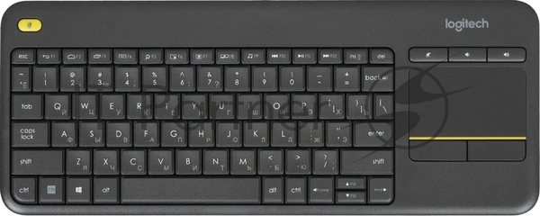 Клавиатура Logitech K400 Wireless Touch Plus беспроводная, радиоканал, чёрный