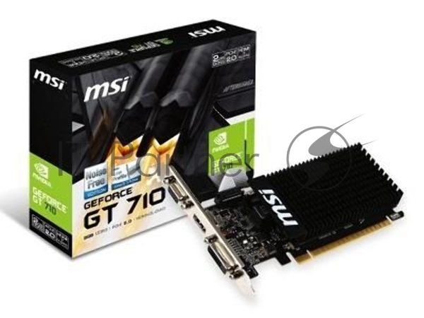 Видеокарта MSI PCI-E GT 710 2GD3H LP nVidia GeForce GT 710 2048Mb 64bit DDR3 954/1600 DVIx1/HDMIx1/CRTx1/HDCP Ret low profile