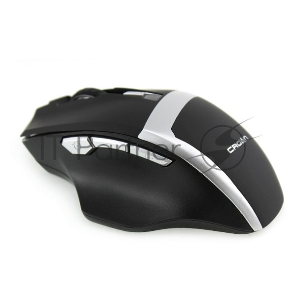 Мышь беспроводная Crown Gaming CMXG-801 черный, 1600 dpi, радиоканал, USB, кнопки - 7