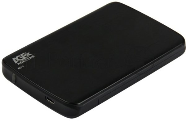 Внешний корпус для HDD/SSD AgeStar 31UB2A12C SATA пластик/алюминий черный 2.5"