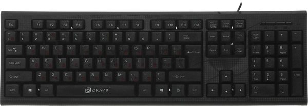 Клавиатура проводная Oklick 120M, USB, черный