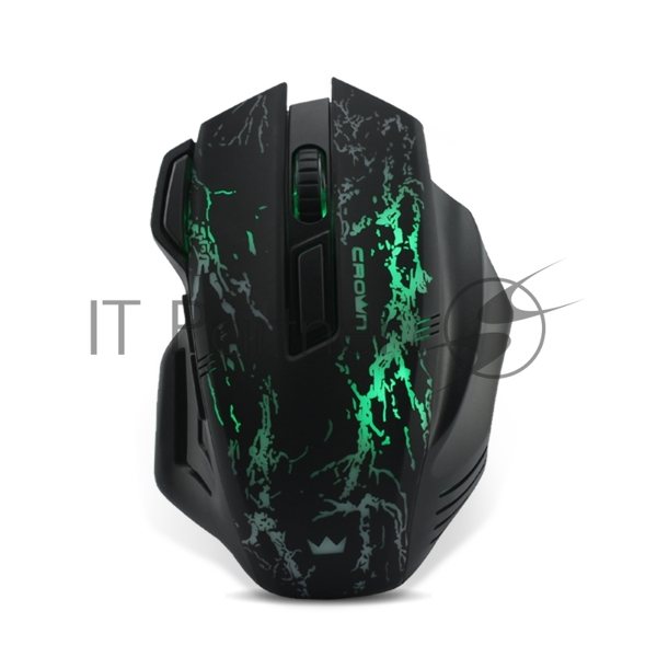 Мышь проводная Crown Gaming CMXG-601 черный, 1800 dpi, USB, кнопки - 7