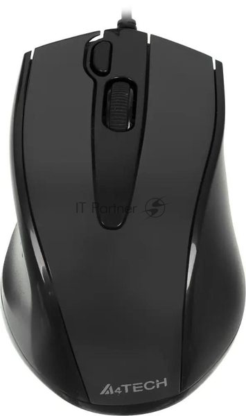 Мышь проводная A4Tech N-500F серый глянец/черный, 1200 dpi, USB, кнопки - 4