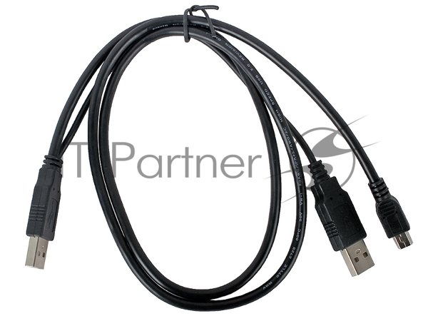 Кабель Gembird/Cablexpert USB 2.0 Pro, 2xAM/miniBM 5P, 0.9м, экран, черный