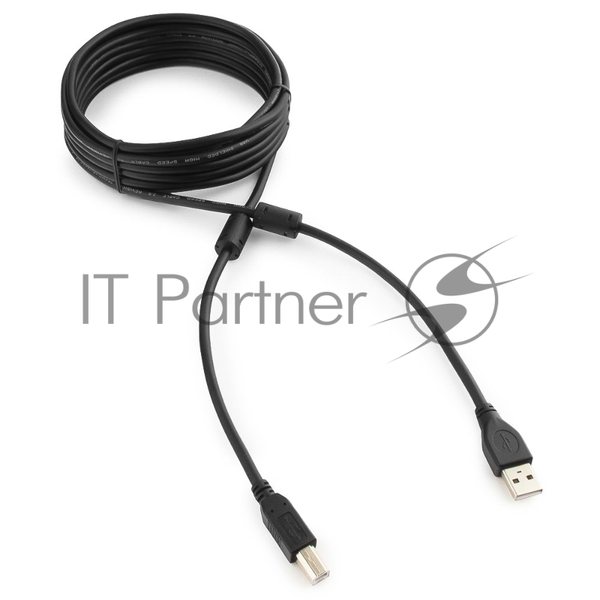 Кабель Gembird/Cablexpert USB 2.0 Pro, AM/BM, 4.5м, экран,2феррит.кольца, черный, пакет