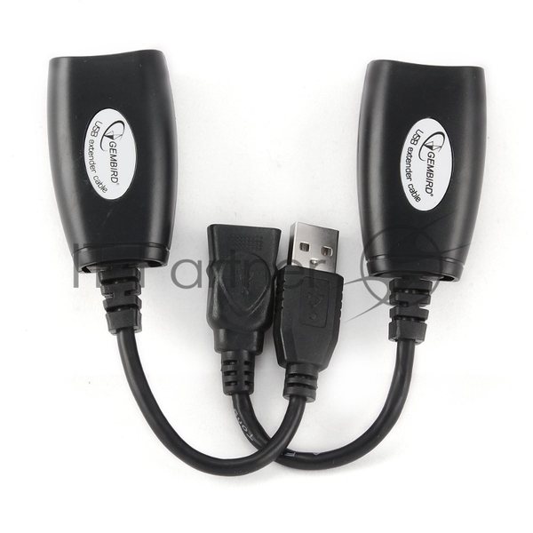 Кабель Gembird USB 2.0 удлинительный AM/AF/RJ45Fx2 по витой паре