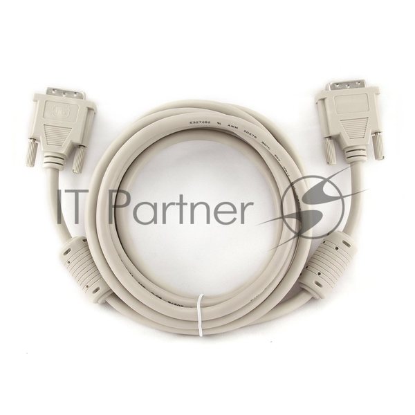 Кабель DVI-D dual link Gembird, 3.0м, 25M/25M, экран, феррит.кольца, пакет