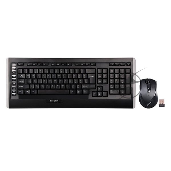Комплект клавиатура+мышь A4TECH 9300F беспроводной, USB, 2000 DPI, чёрный