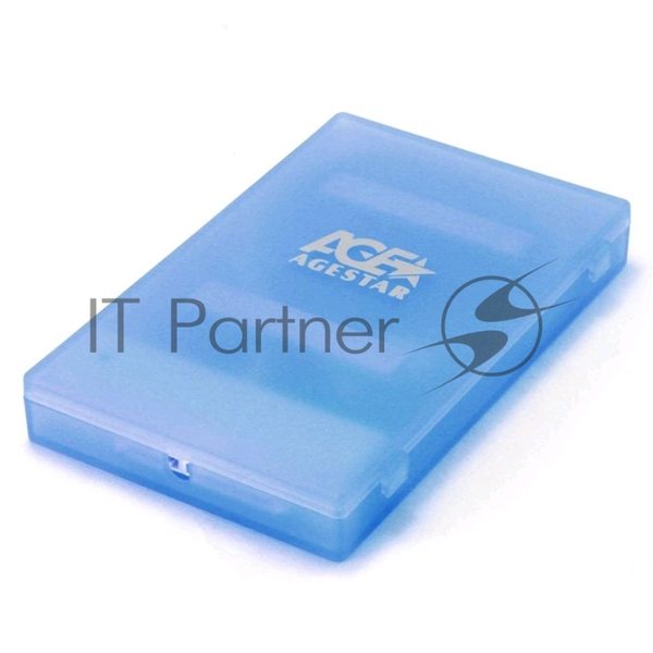 Контейнер для HDD AgeStar Внешний корпус 2.5" SATA HDD/SSD AgeStar SUBCP1 (BLUE) USB 2.0, пластик, синий, безвинтовая конструкция (10612)