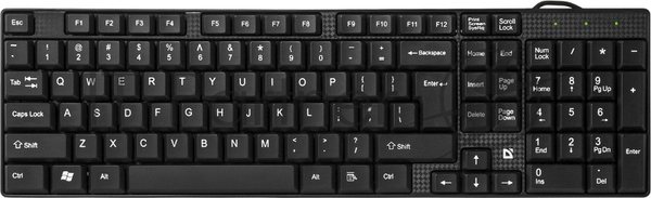 Клавиатура проводная Defender Accent SB-720, USB, черный