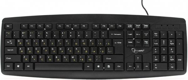 Клавиатура проводная Gembird KB-8351U-BL, USB, черный