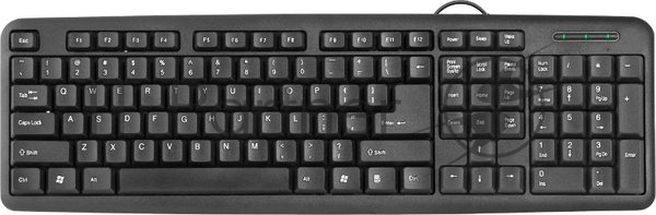 Клавиатура проводная Defender HB-420, USB, черный