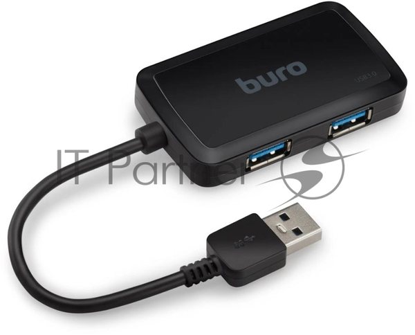 USB-концентратор Buro BU-HUB4-U3.0-S, USB 3.0, USB 4 порта, USB