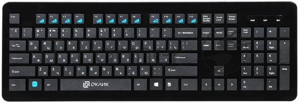 Клавиатура Oklick 870S беспроводная, радиоканал, чёрный